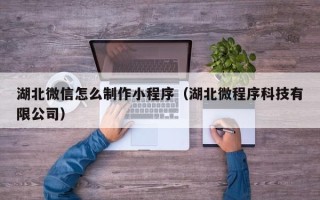 酒泉湖北微信怎么制作小程序（湖北微程序科技有限公司）